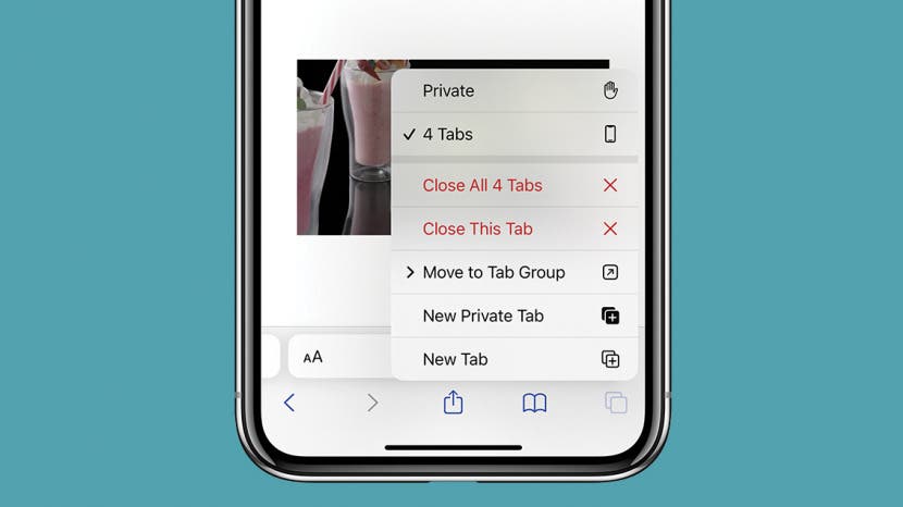 title= safari close tabs iphone