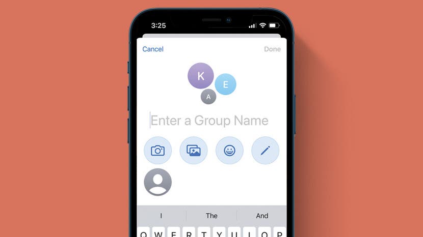 How do i label a group text on iphone