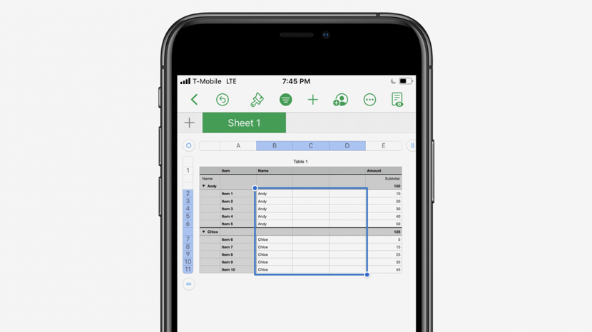 How To Format Tables In The Numbers App On The Iphone Ipad
