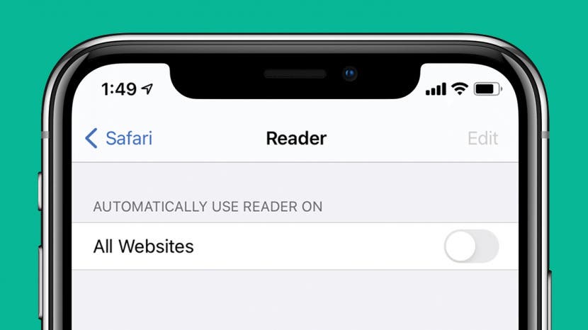 How to Disable Reader Mode in Safari for All Webpages