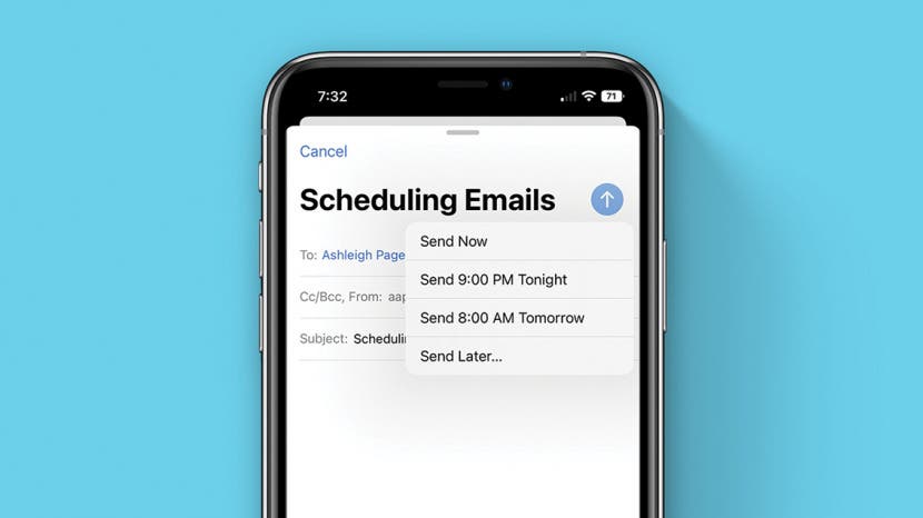 how to schedule email in outlook on iphone