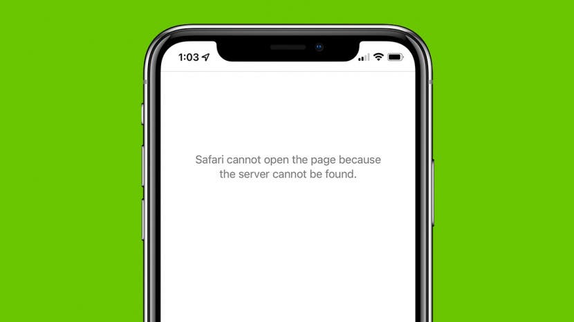 ios safari server cannot be found