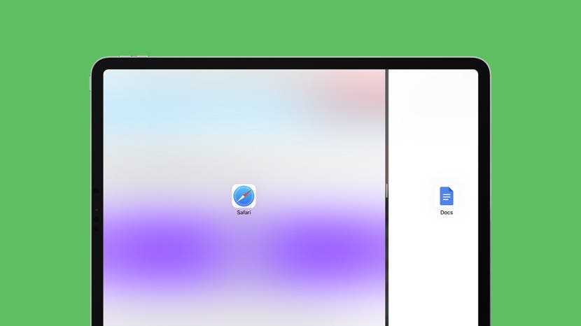 How to Rid Split Screen on iPad