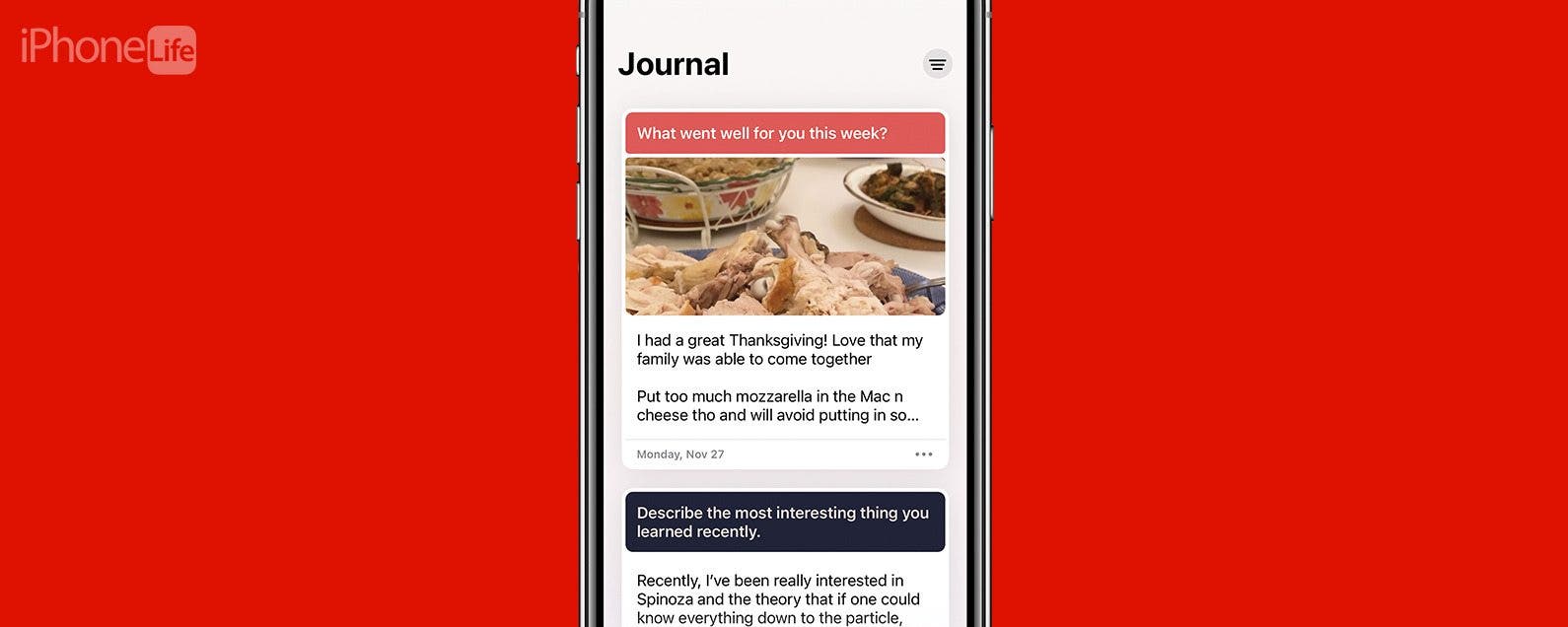 journal app appeared on phone
