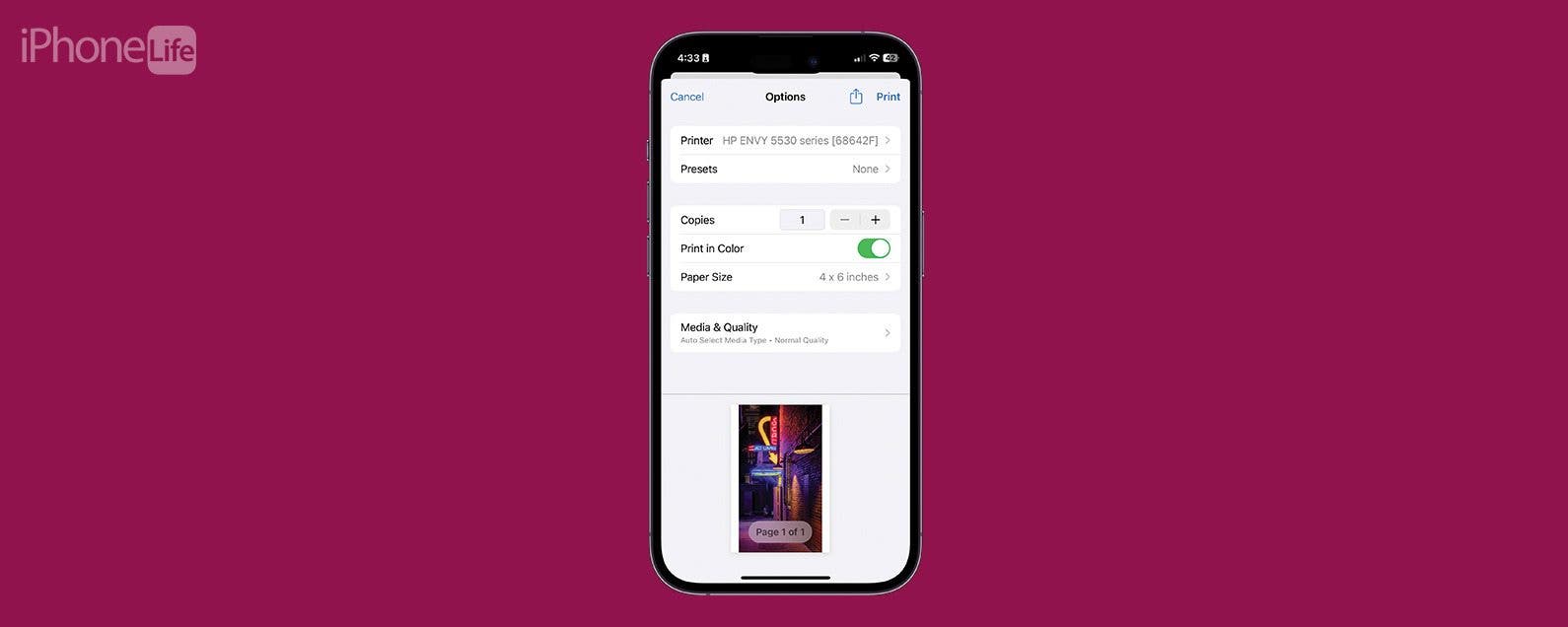 How to Change iPhone Printer Settings in AirPrint
