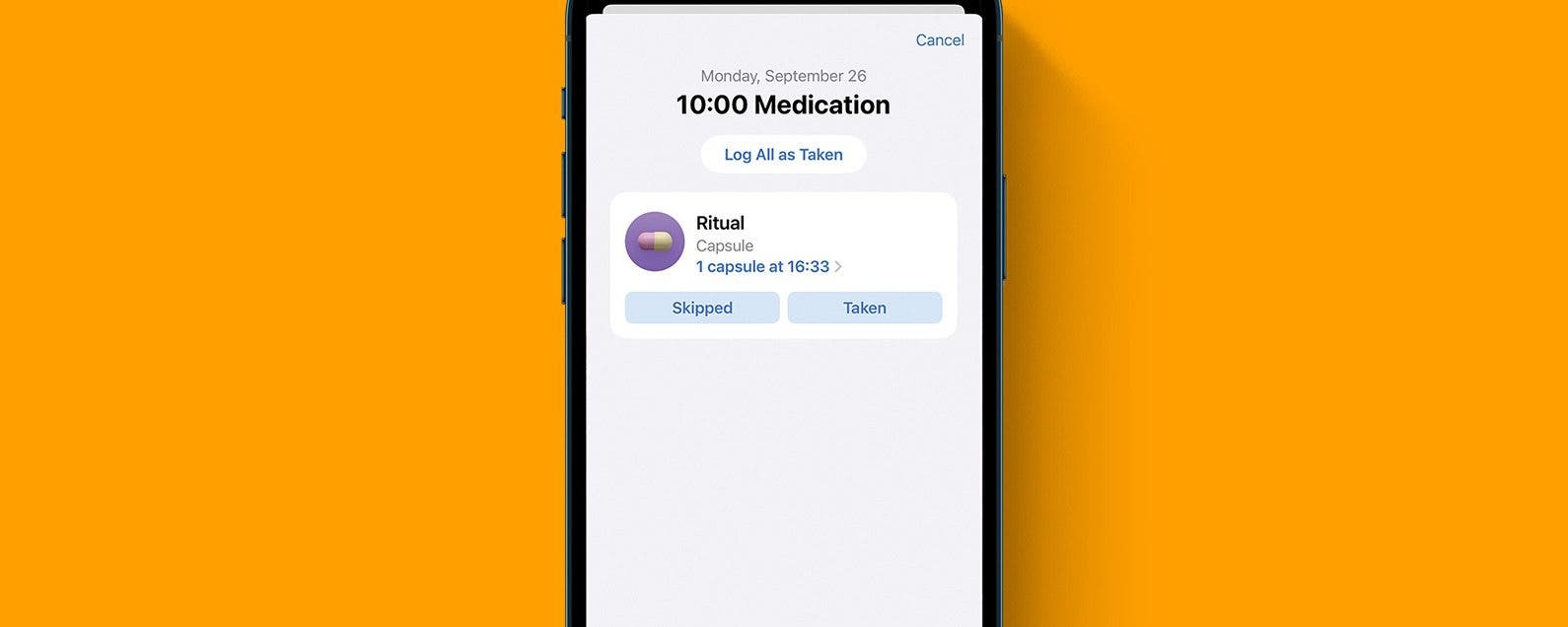 Get medication reminders iPhone top image