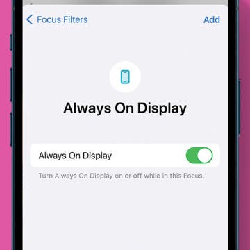 Disable the Always on Display While in a Focus (iOS 17)