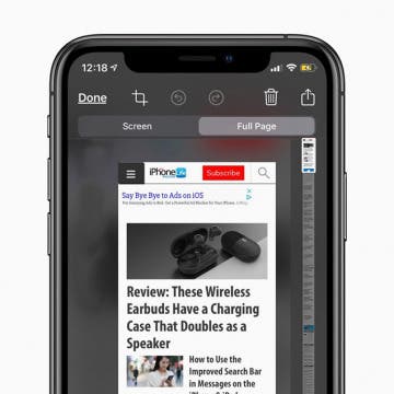 Scrolling screenshot iPhone