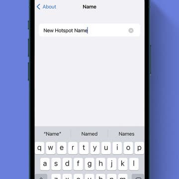change iPhone hotspot name