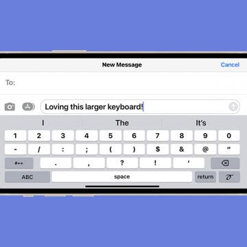 how to make keyboard bigger on iPhone
