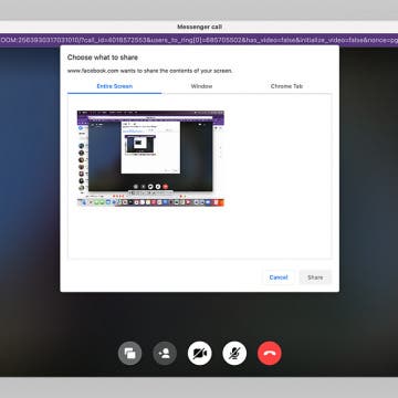 Facebook Messenger screen share