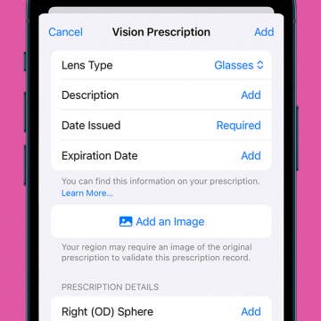 Add Your Vision Prescription to the Health App (iOS 17)