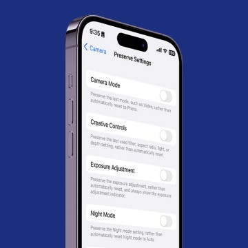 Preserve Camera Settings on Your iPhone