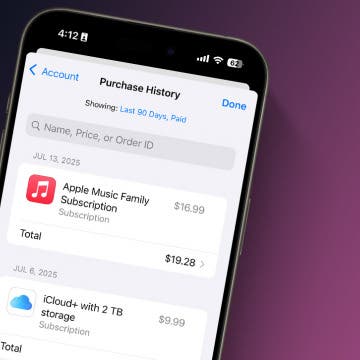 Review Your Purchase History on iPhone