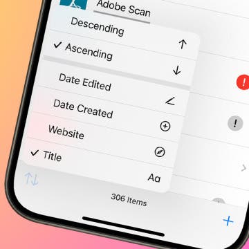 Sort Your Passwords in the Passwords App (iOS 18)