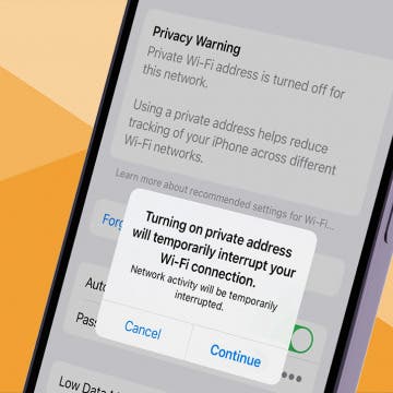 Wi-Fi Privacy Warning on an iPhone: What It Means & What to Do