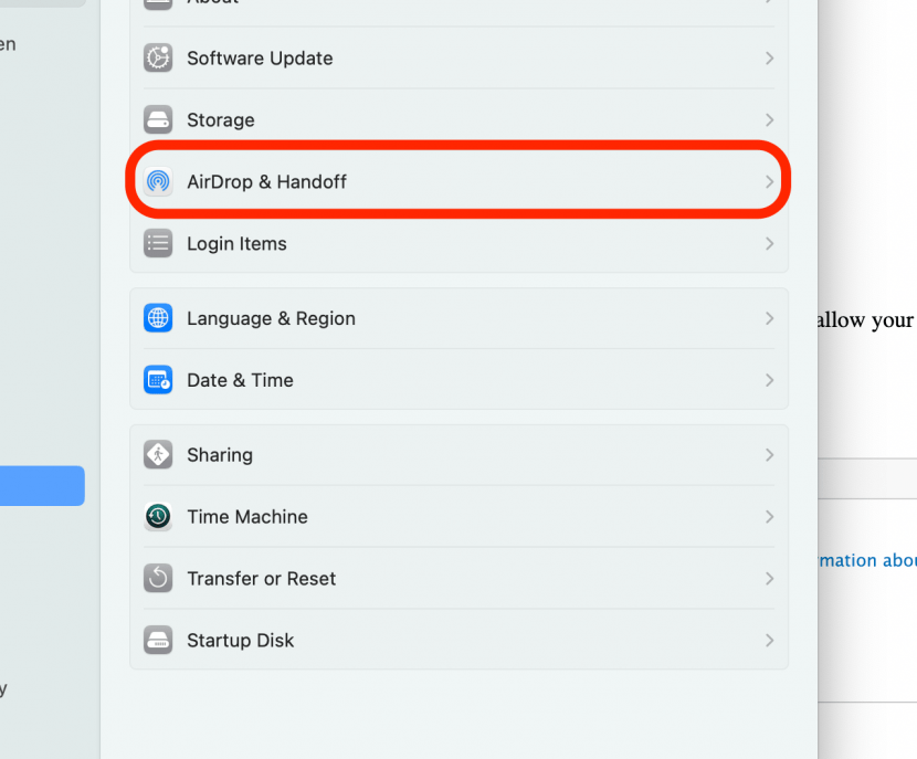 click airdrop & handoff unlink iphone from macbook