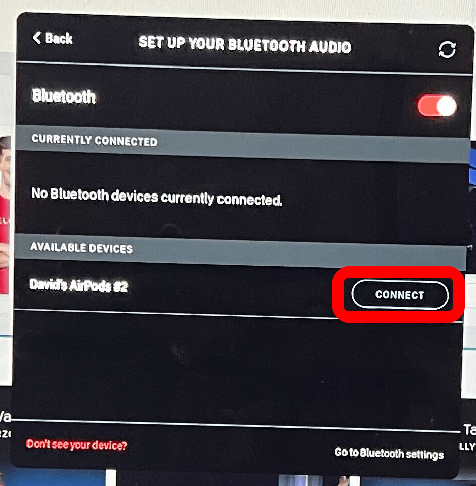 Peloton bluetooth airpods clearance