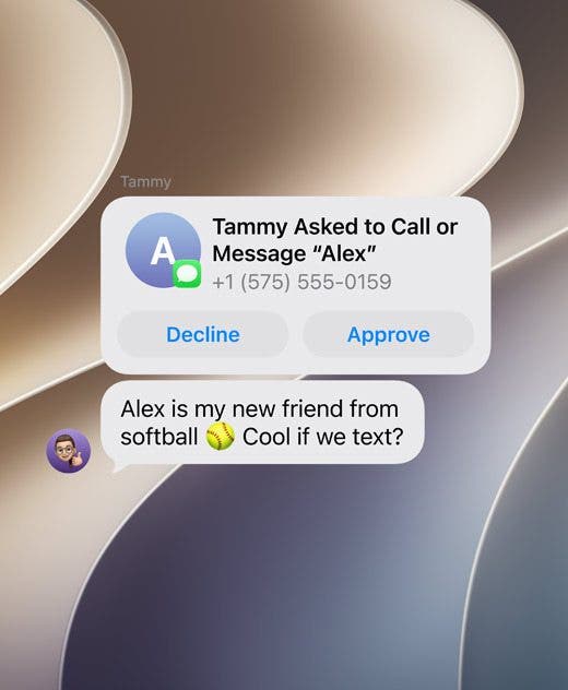 contact approval iOS 27