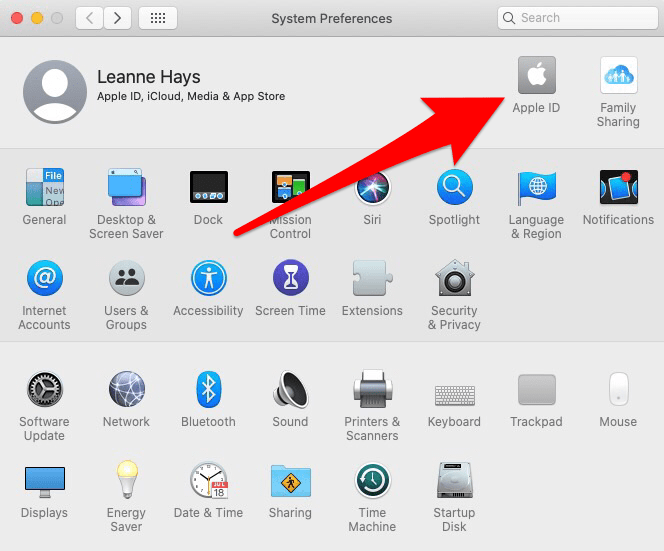 apple id settings on mac