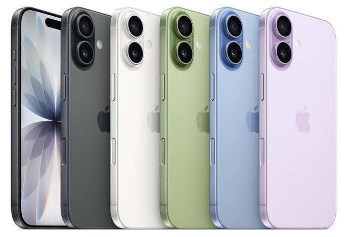 an image of all of the colors in the iphone 17 lineup