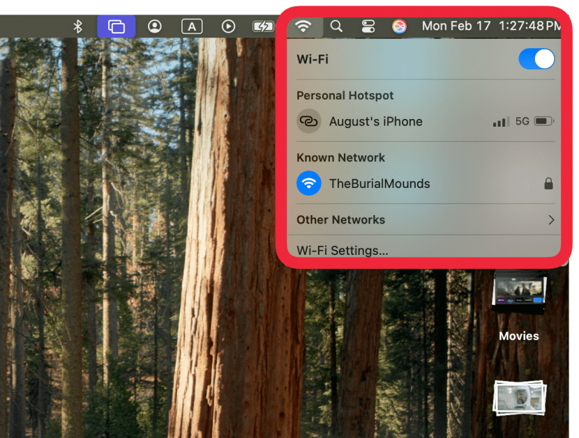 make sure wifi is turned on on mac
