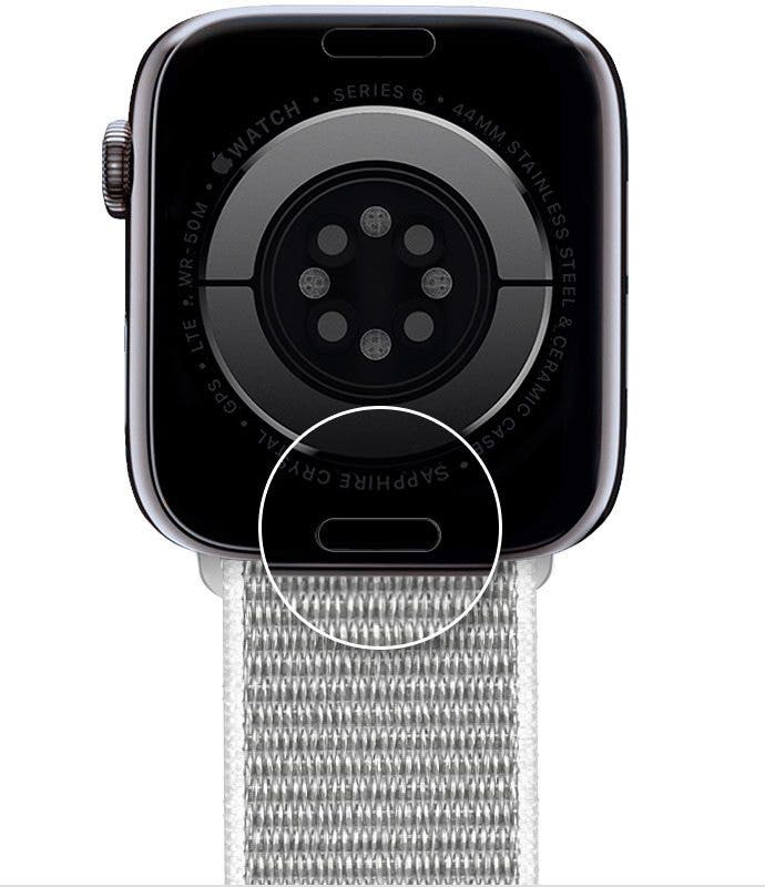 push apple watch band release button to remove strap on apple watch