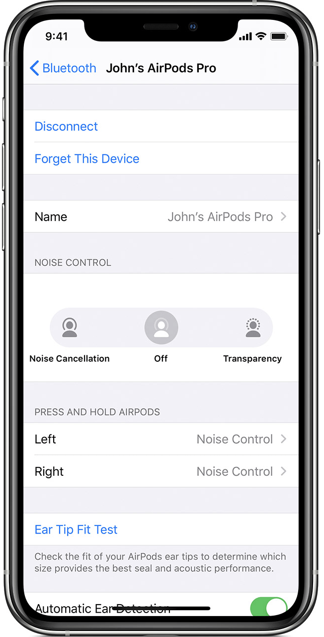 change press and hold commands on airpods pro