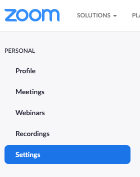 click settings 