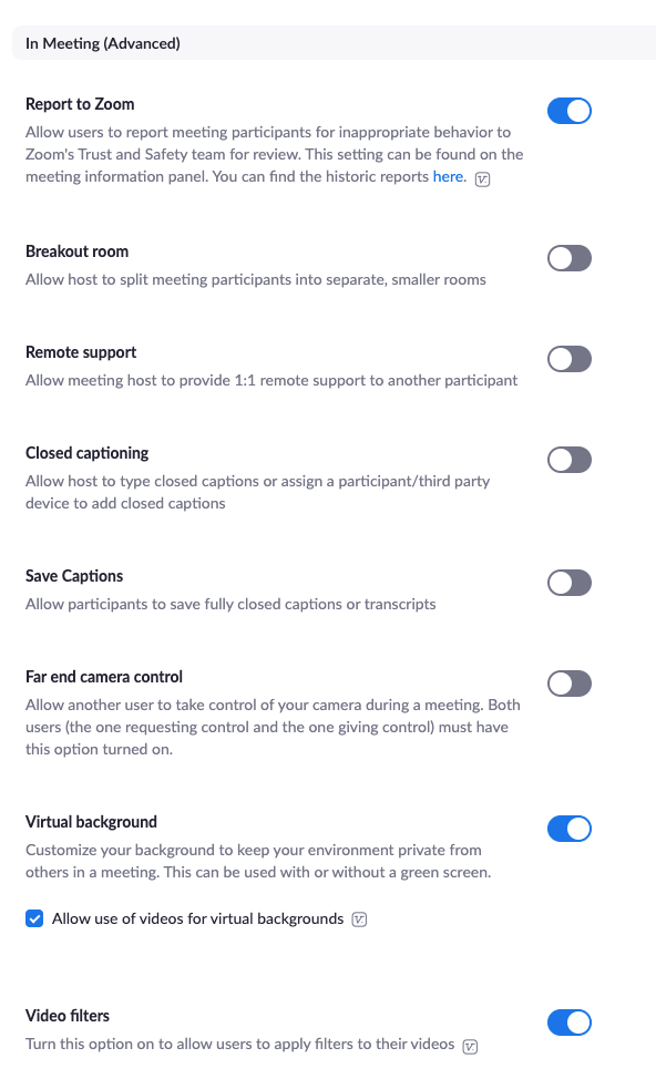 allow backgrounds in zoom meetings