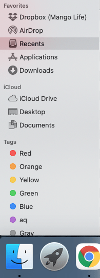 open the finder and find the file or folder to zip