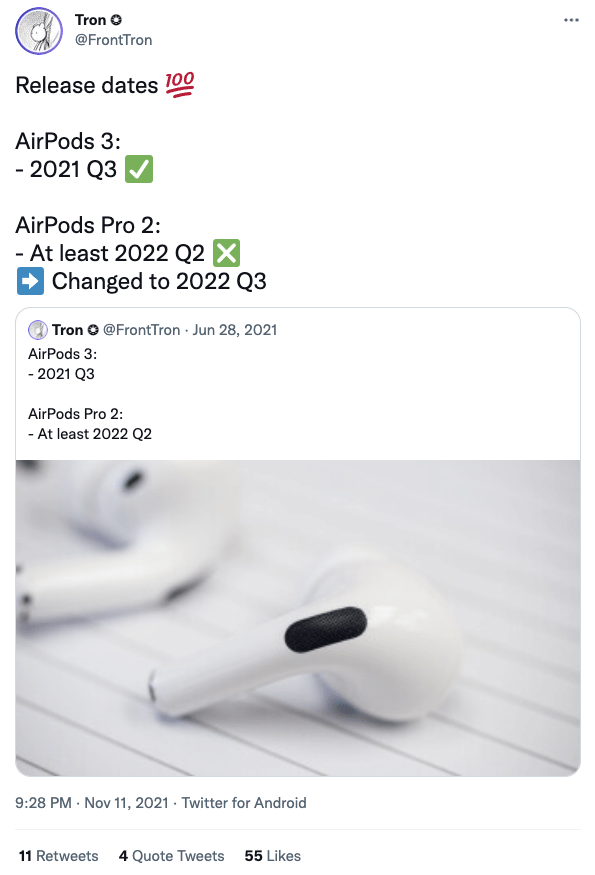 tron airpods pro 2 release date