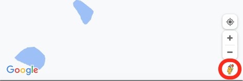 click street view on google maps icon