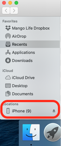 open the finder and click your iphone