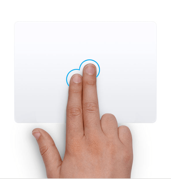 right click on apple trackpad