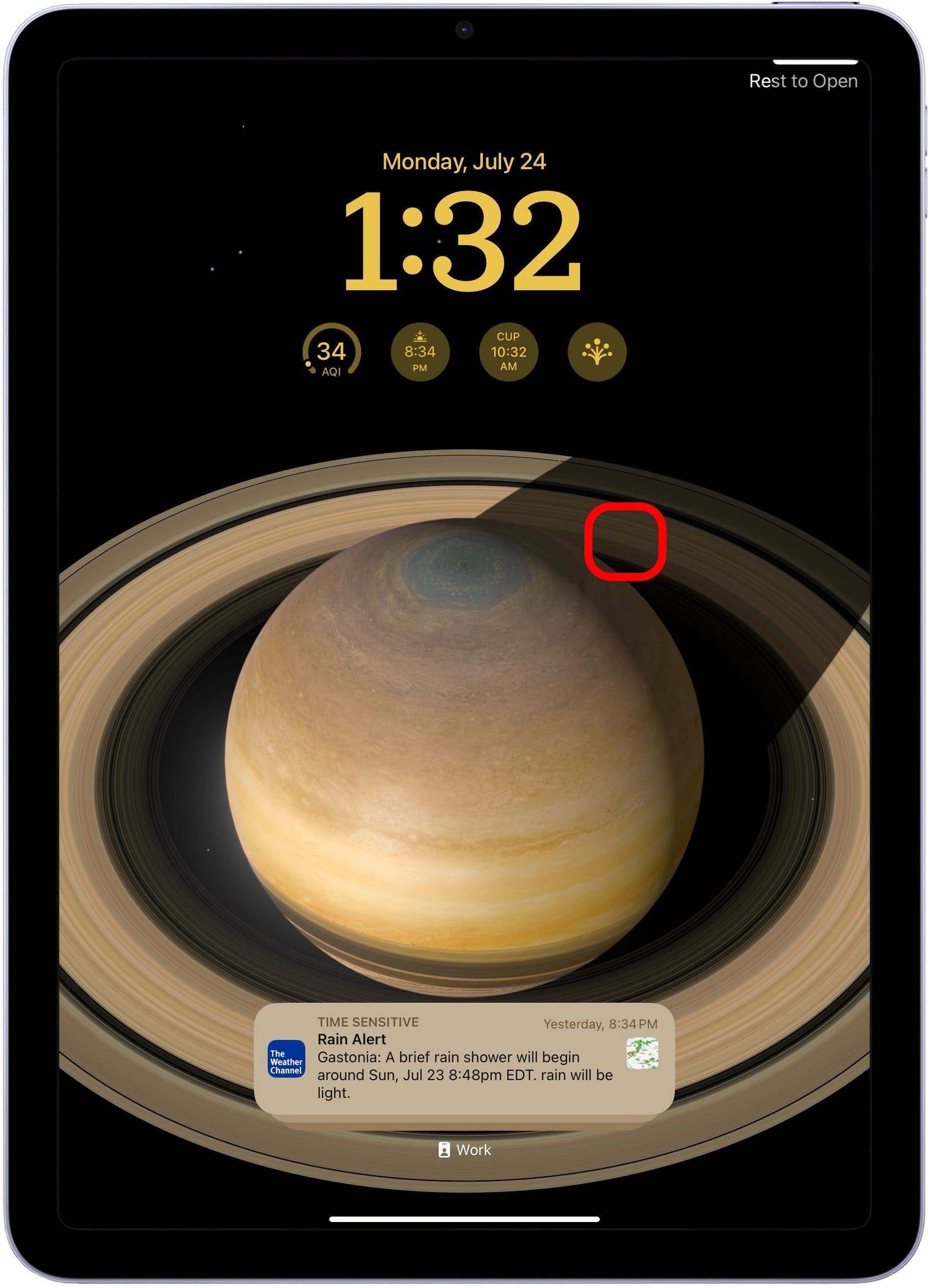 set lock screen ipad