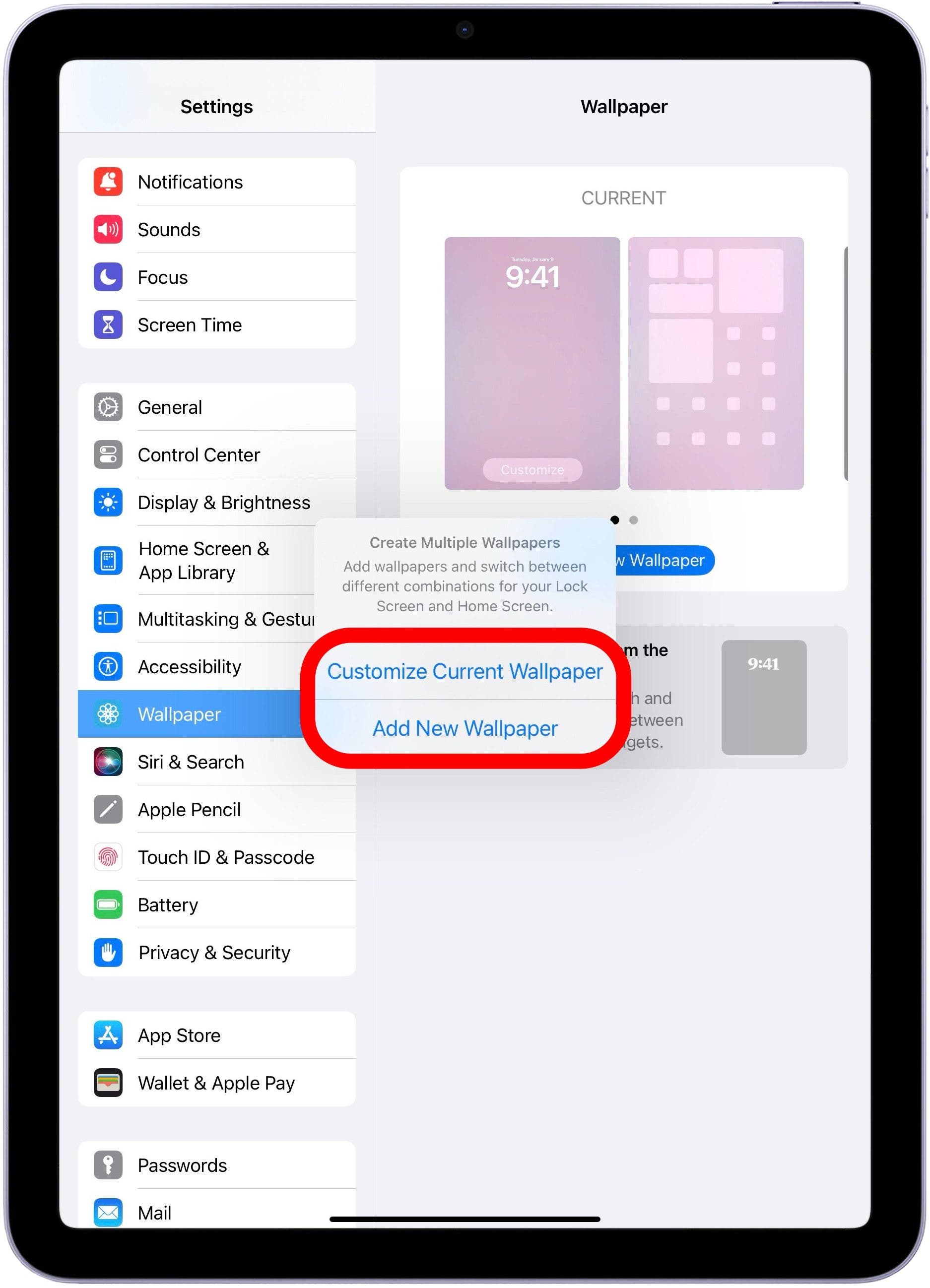 customize lock screen ios 16 ipad