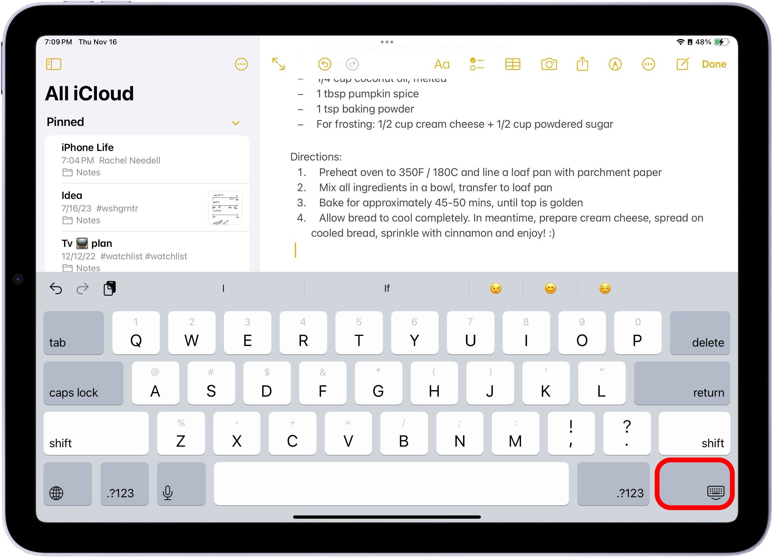 How to Slide to Type on the iPad Floating Keyboard