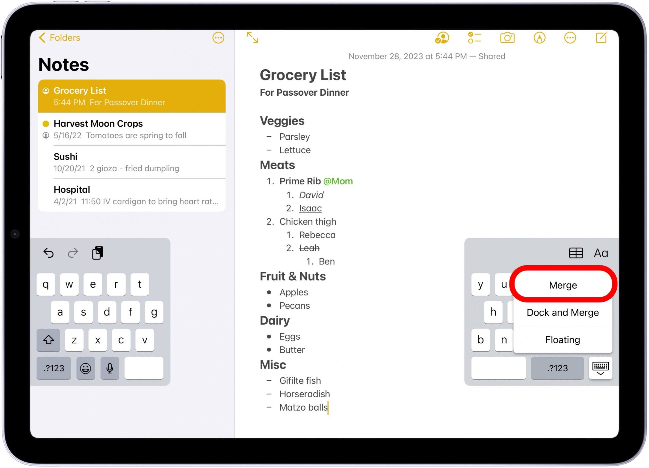 how to fix split keyboard