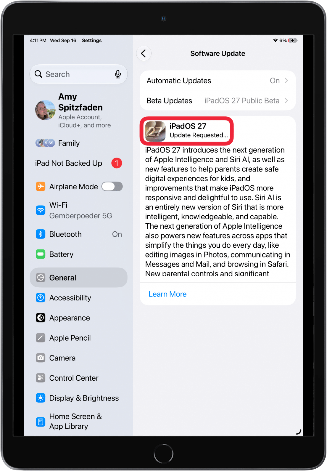 ipados 27 update requested