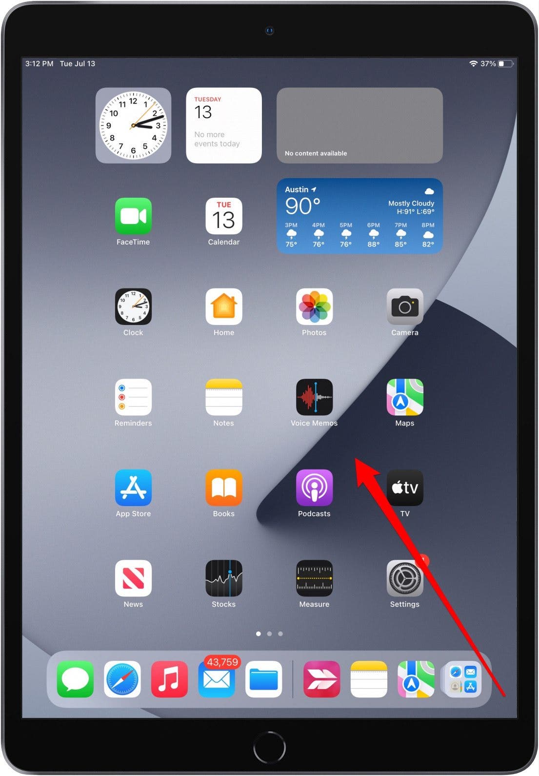 Swipe to open Quick Note