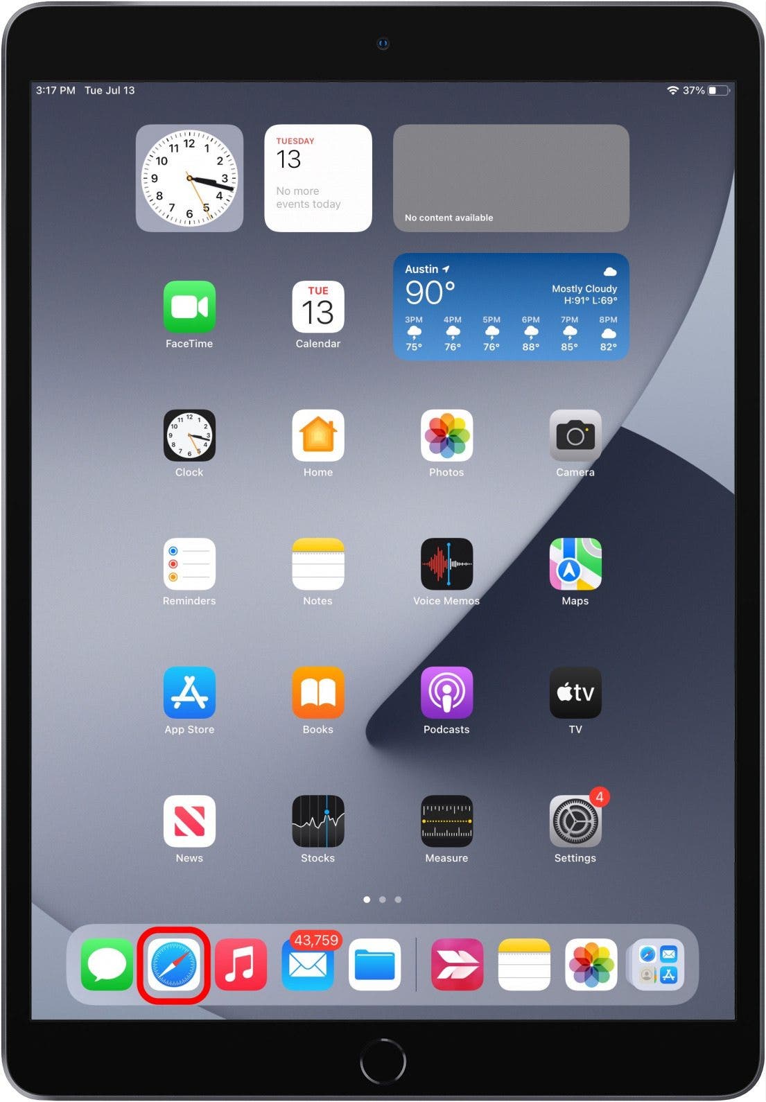Open Safari