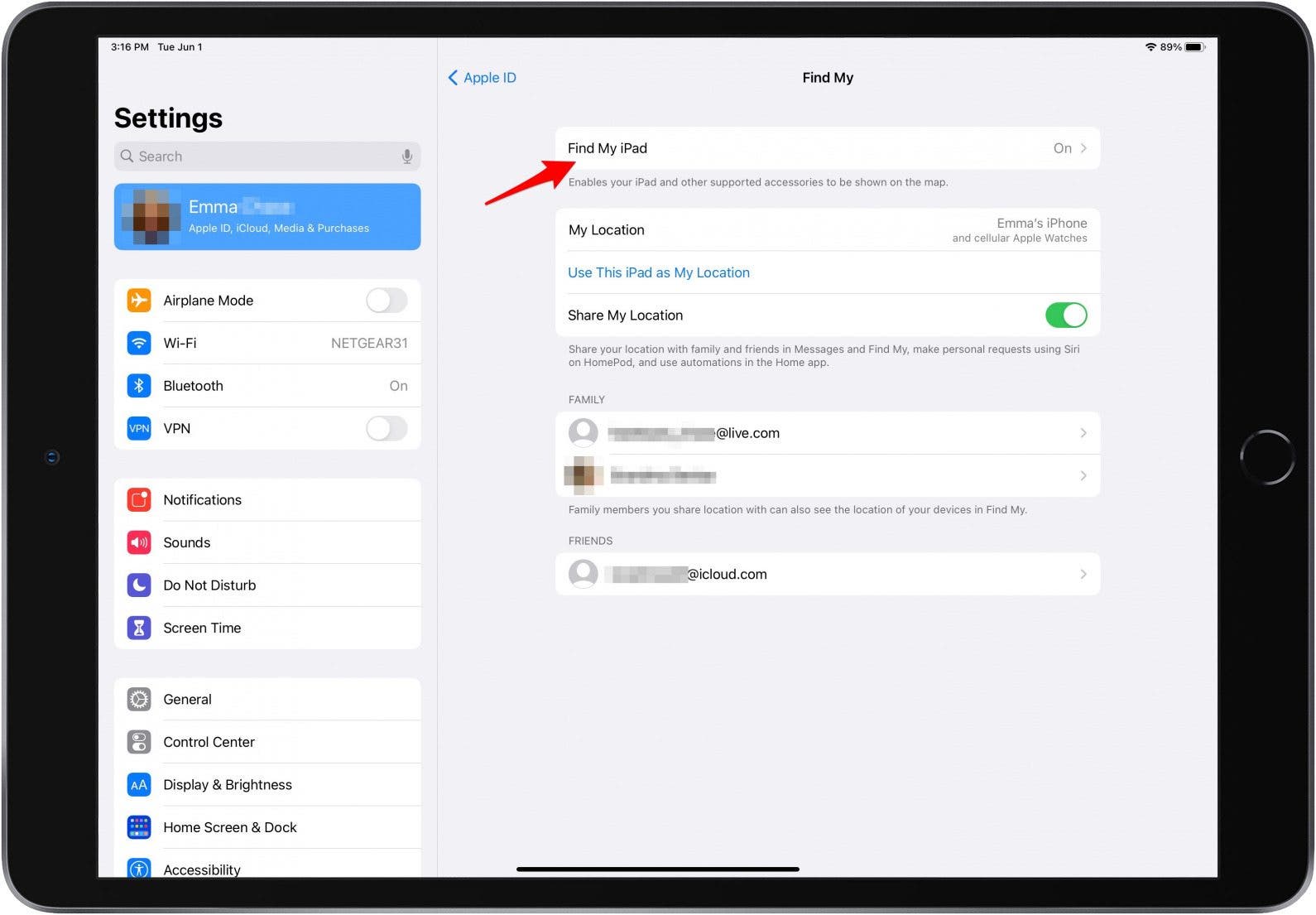 Disable Find My iPad to Sell iPad