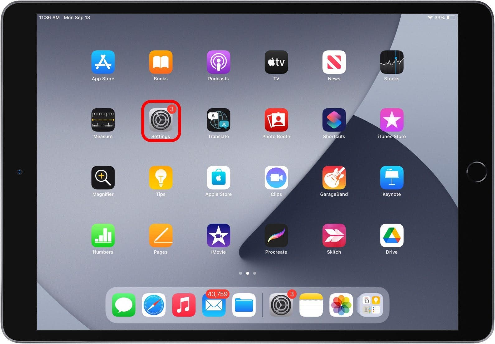 Open Settings