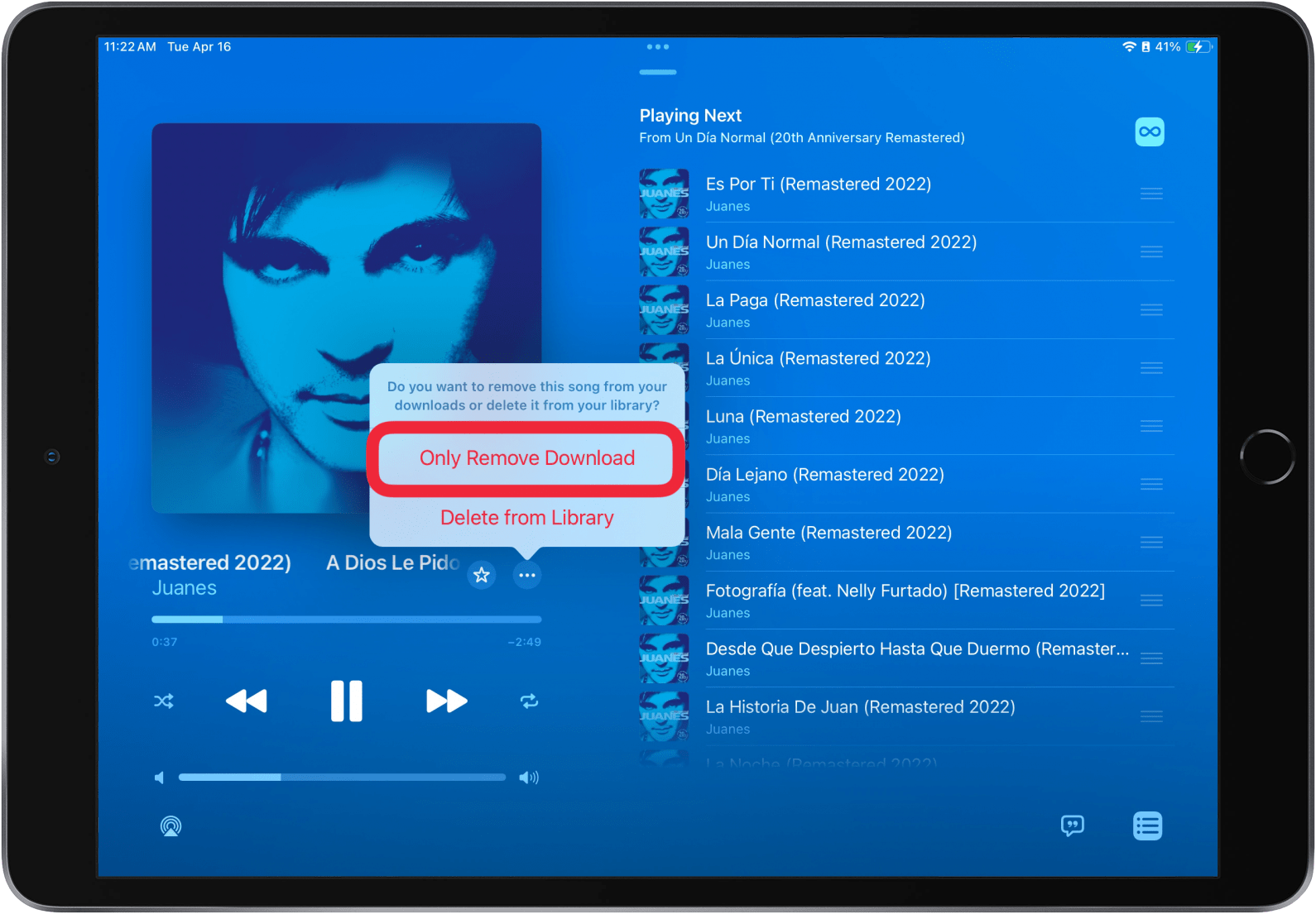offload music to make slow ipad faster