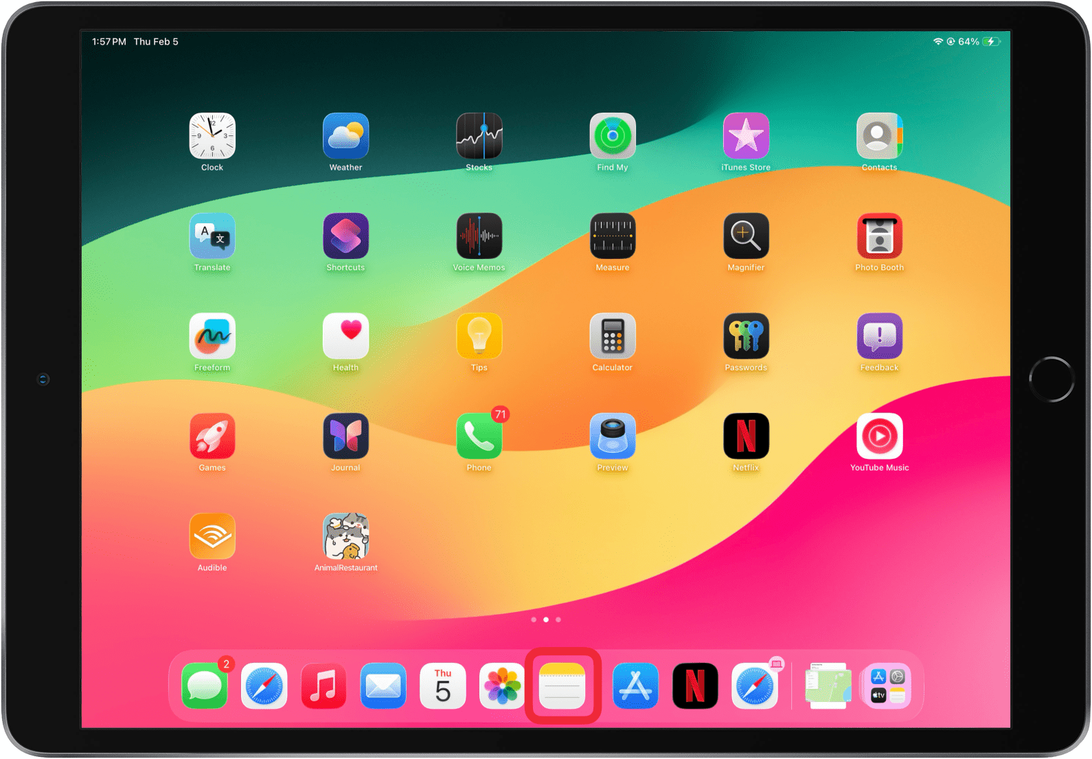 open an app that uses the ipad keyboard