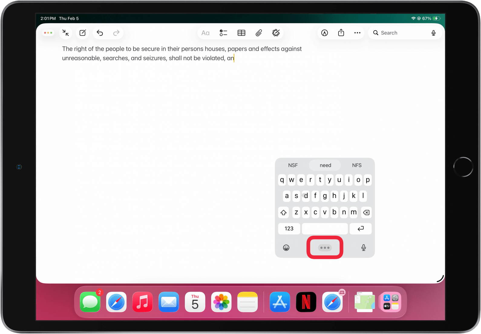 touch and hold three dots to move floating keyboard