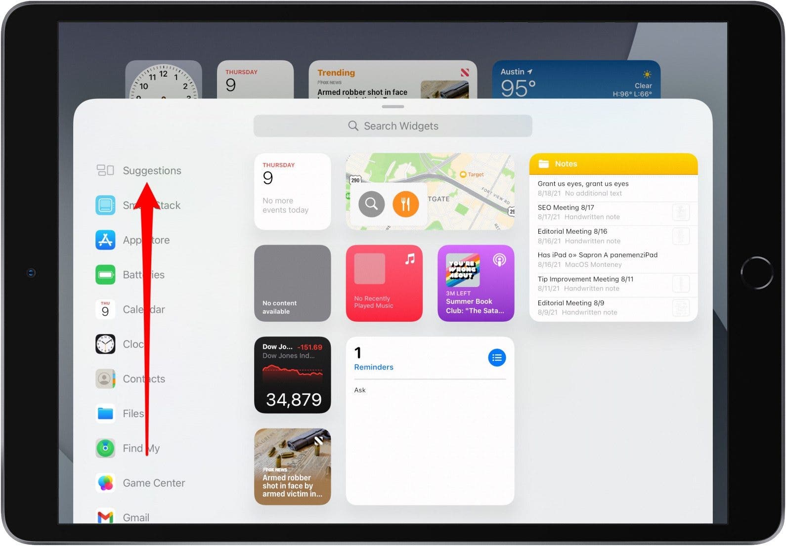 How to Add the Siri Suggestions Widget to iPad Home Screen