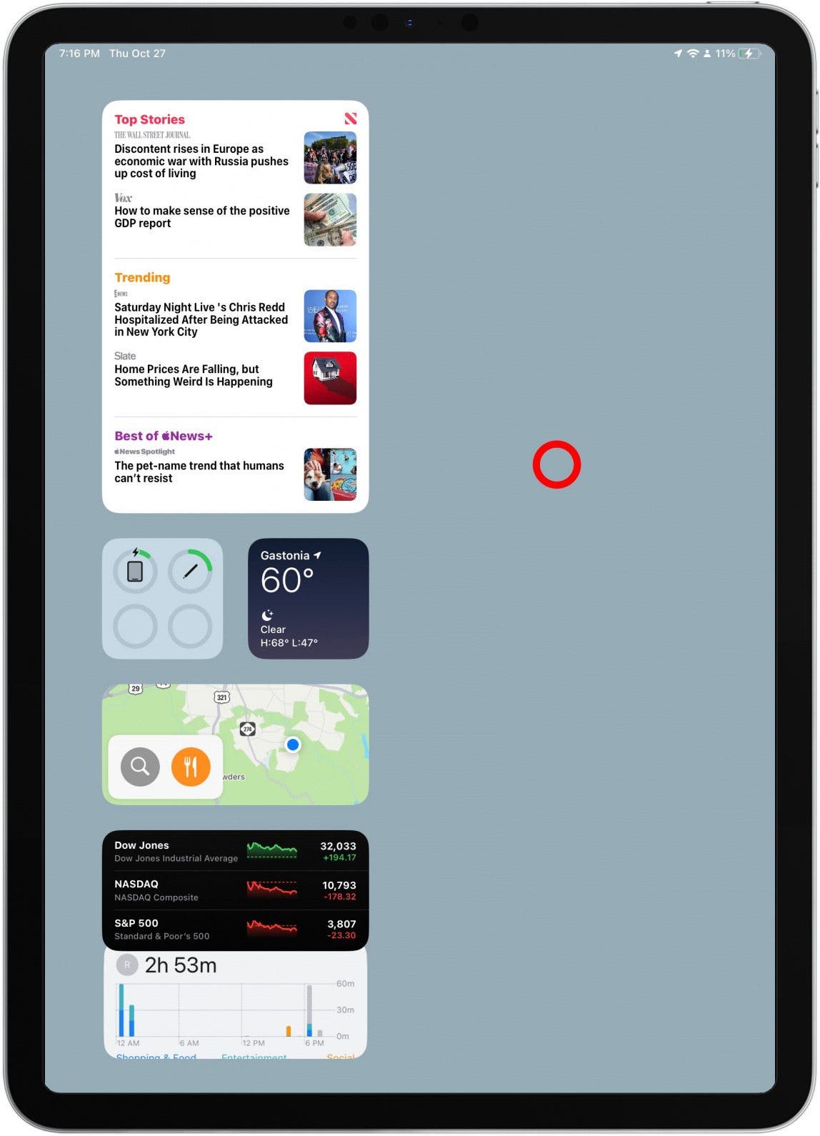 How to Add Widgets on iPad in Today View