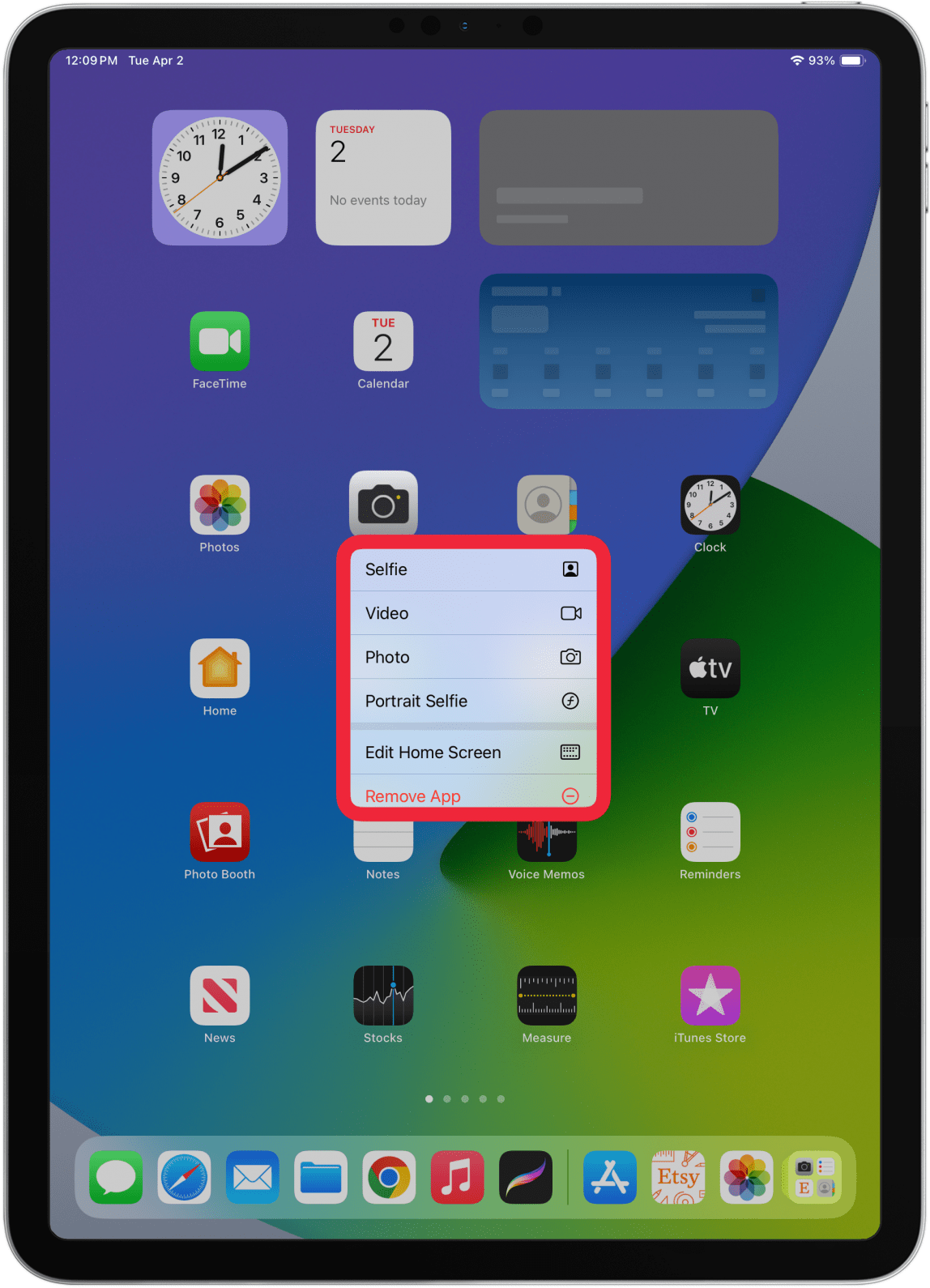 You will see a menu pop out.